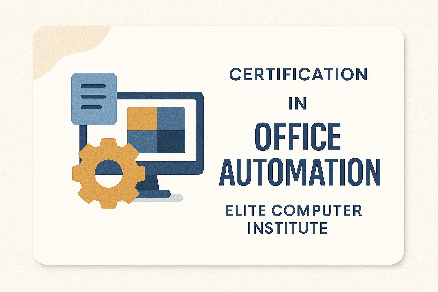 Certification in Office Automation in Delhi – Office Automation & Data Entry Course